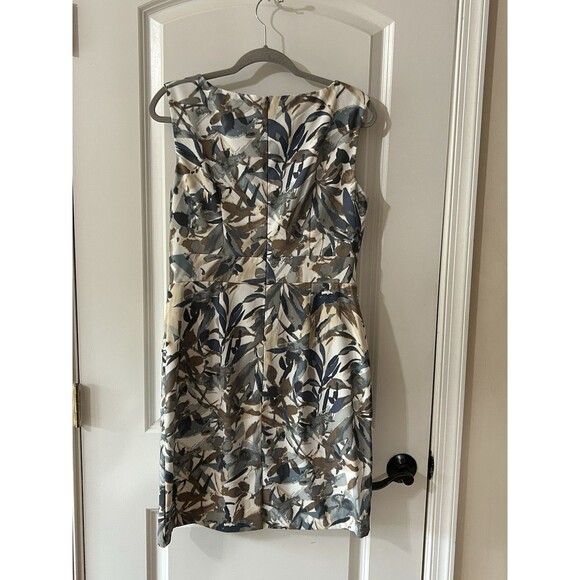 Connected Apparel Size 10 Women’s Printed Tiered Sleeveless Dress Career - Picture 5 of 8